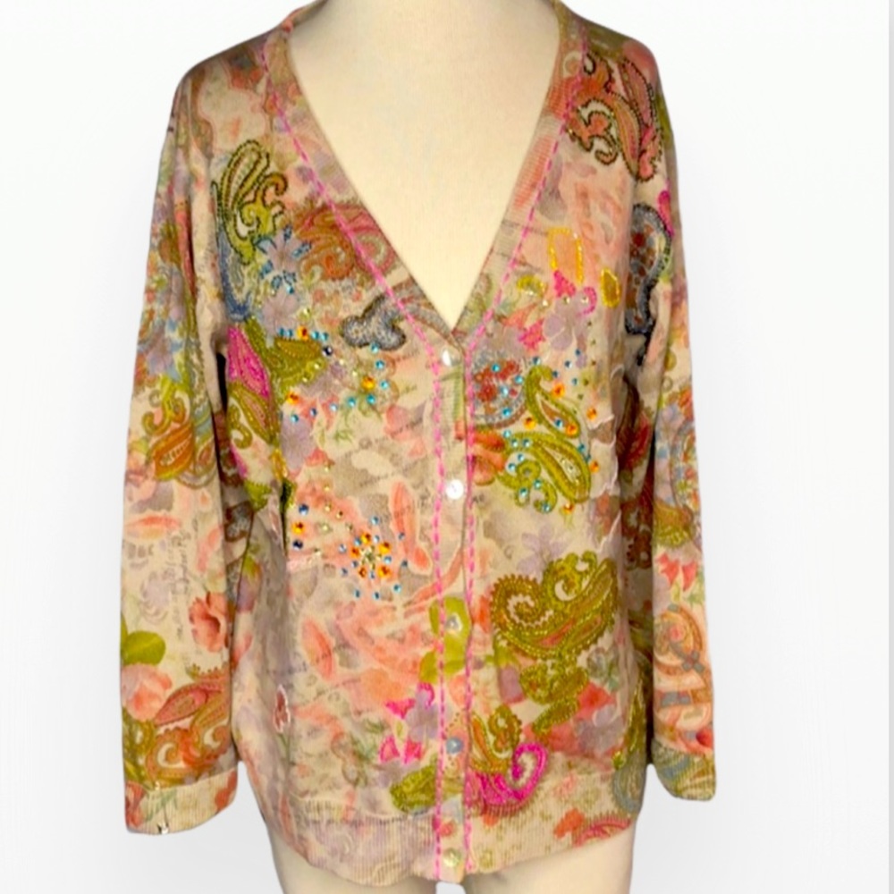Soft Surroundings Embroidery Sweater